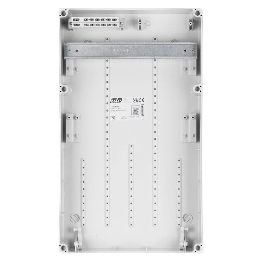 Щит для силових розеток IDE PRYMA 13 модулів 504x297x177мм IP67 з шинами N і PE (1712GM/RR)