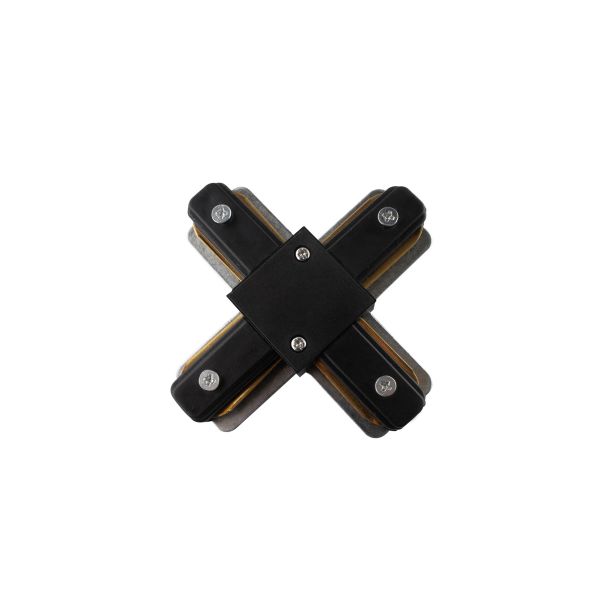 Конектор крестовий для трековї шини STR-2104-11 Чорний