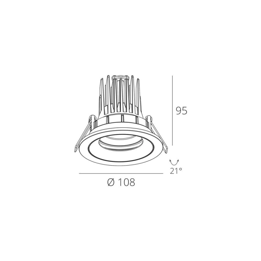 Skarlat RSL74070-A 12W WH+BK 4000K