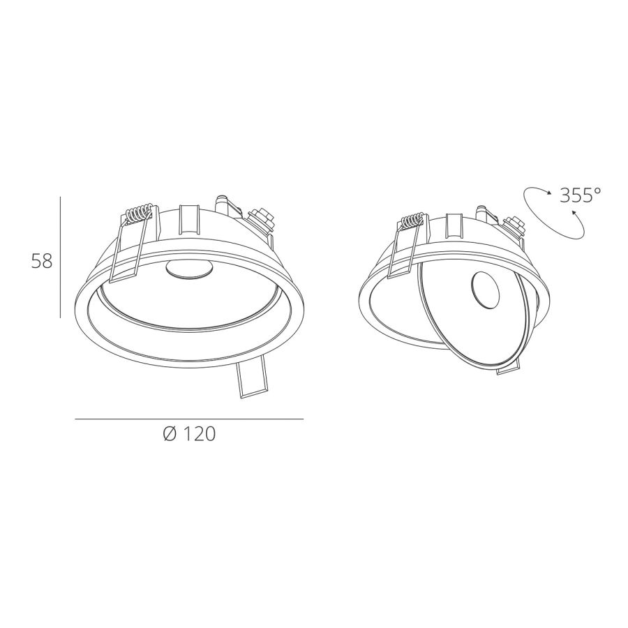 Skarlat RSL74230 7W BK+WH 3000K