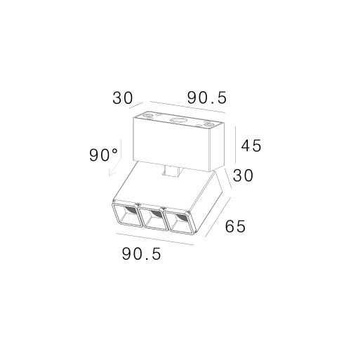 Skarlat RSLC78025 3х2W BK 3000K