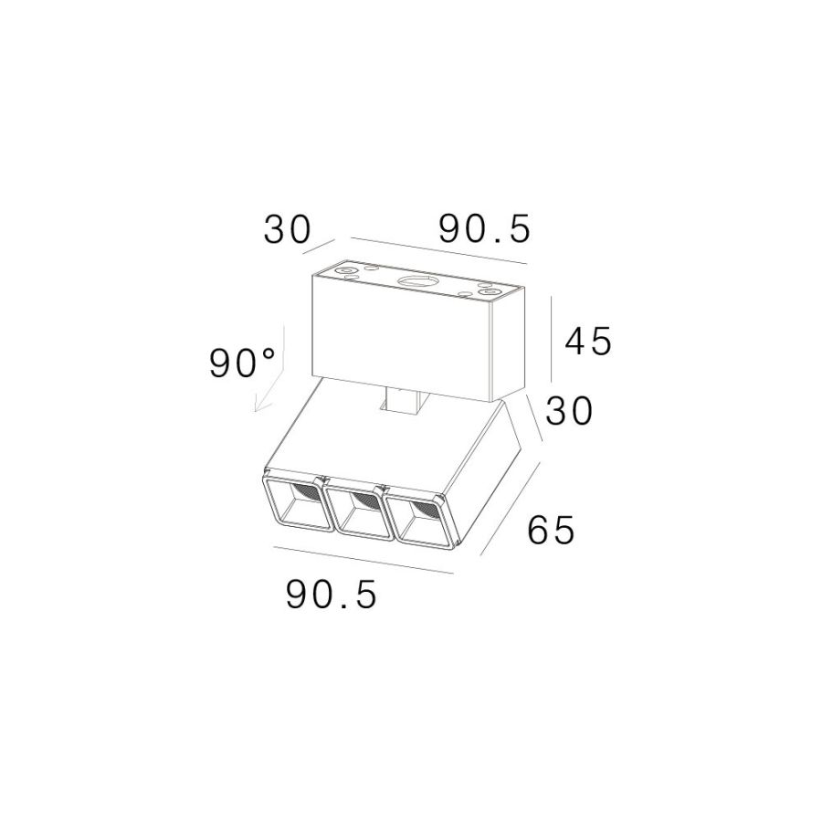 Точечный светильник Premium RSLC78025 32W BK 3000K