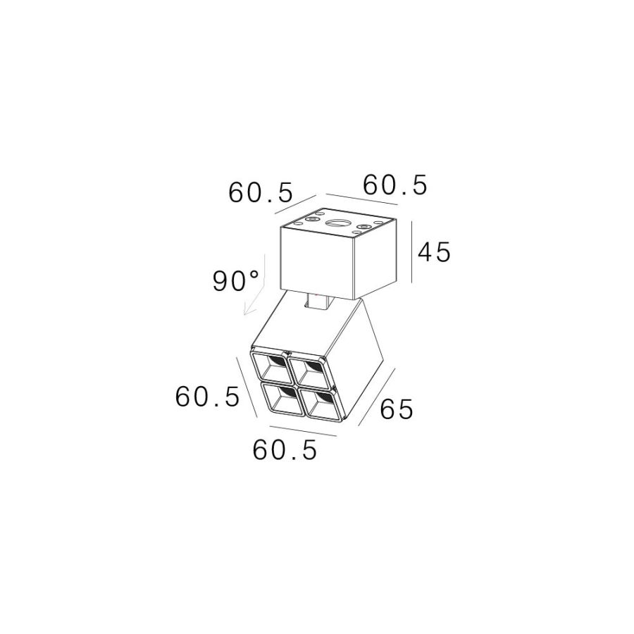 Skarlat RSLC78026 4х2W BK 3000K