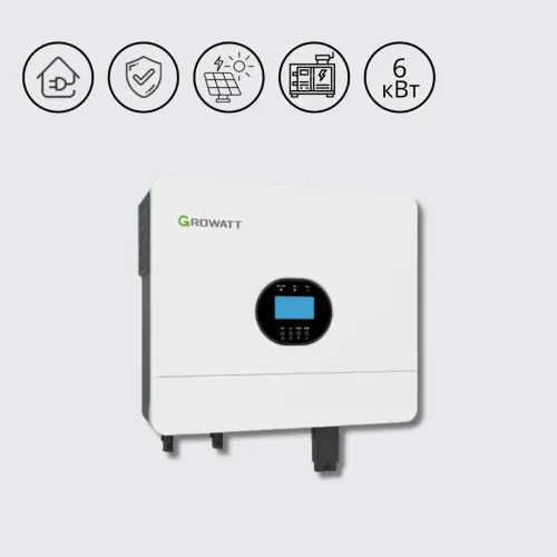 SPF 6000 ES Автономный гибридный инвертор off-grid 6 кВт 230В Growatt