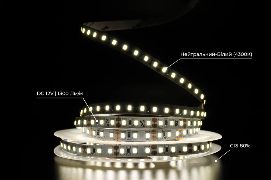 LED лента 12В 2835-120 12Вт SG 4000К IP20