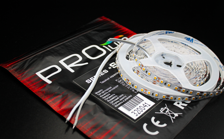 Світлодіодна LED стрічка PROLUM™ 12V; 2835\120; IP20; Series "SG", Тепло-Білий (2800-3200K)