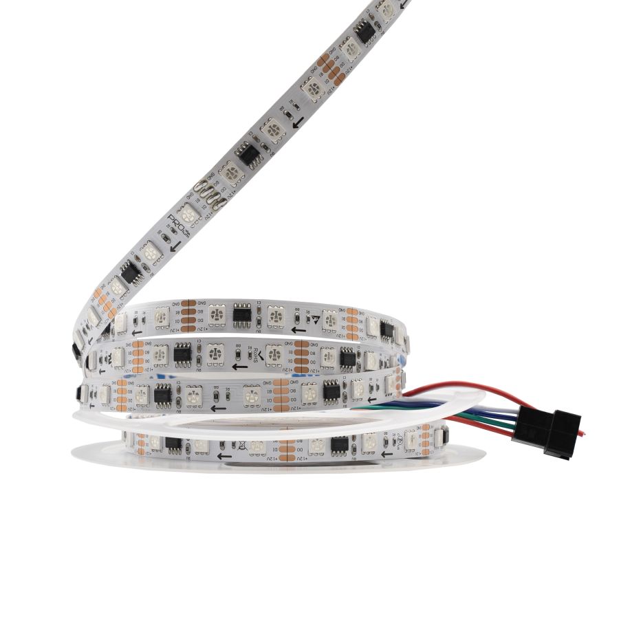 Світлодіодна LED стрічка PROLUM™ 12V; 5050\60; IP20; Series "SMART", RGB (Pixel Full Color)