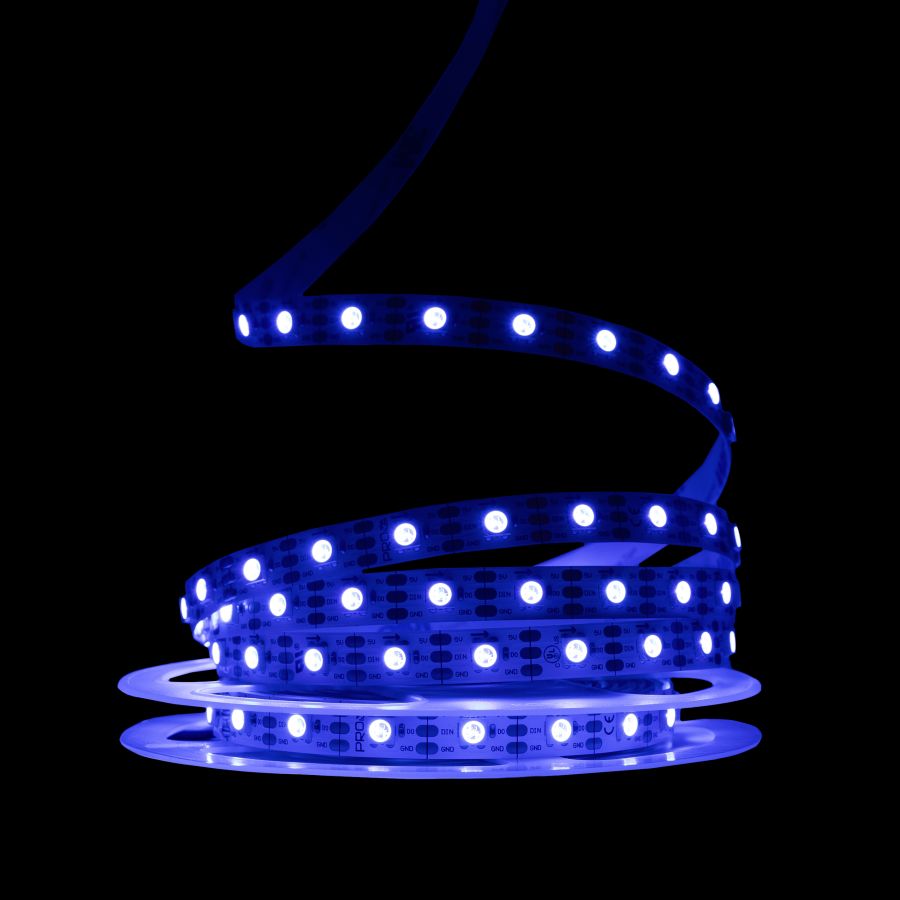 Світлодіодна LED стрічка PROLUM™ 5V; 5050\60; IP20; Series "SMART", RGB (Pixel Full Color)