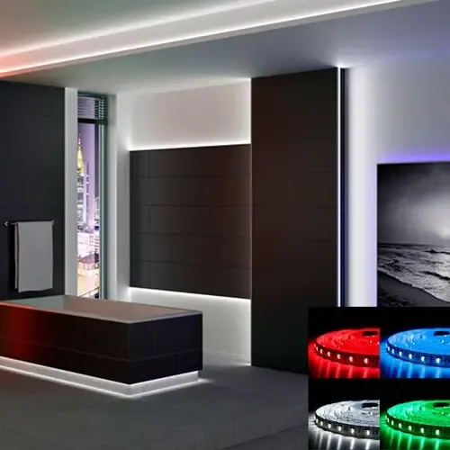 Лед стрічка BIOM 12В 5050-60 20Вт RGB та 5000K IP20