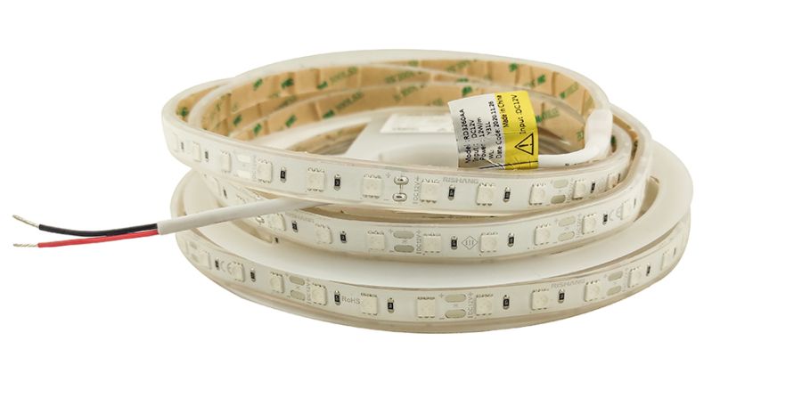 Лед стрічка RISHANG 12В 5050-60 12Вт RD3260AA Жовтий IP67