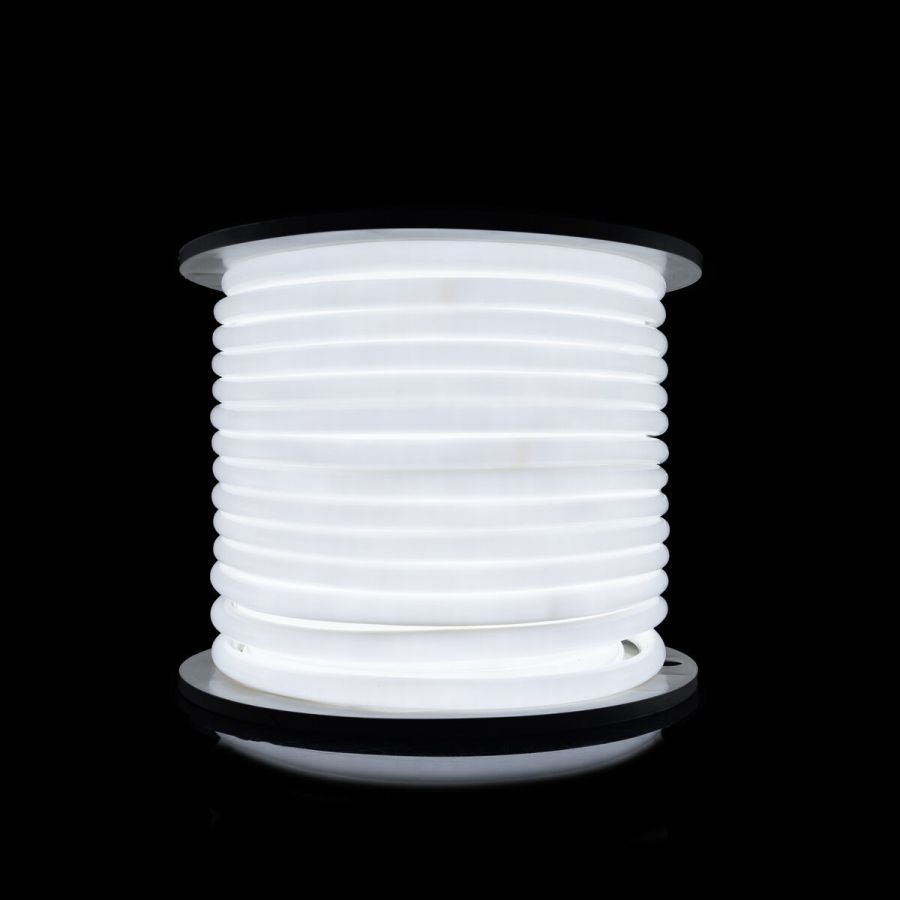 Світлодіодний неон PROLUM™ Круглий D15, IP68, 220V, Series "RN", Білий, PRO
