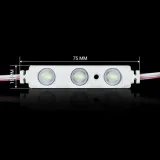 Светодиодный модуль кластер 12В BRT XG19 5630-3 led W 1,5W 6500K, 12В, IP65 Белый с линзой полусфера
