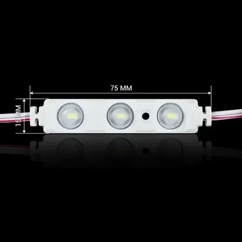 Светодиодный модуль кластер 12В BRT XG19 5630-3 led W 1,5W 6500K, 12В, IP65 Белый с линзой полусфера