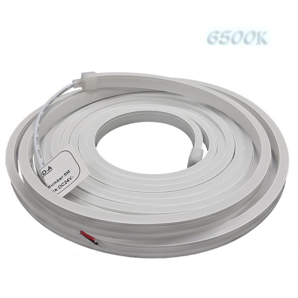 Лед стрічка НЕОН SVL 24В 6x12мм 2835-120-IP65-CWd-6-24 W16C0TD-A 6500K UA