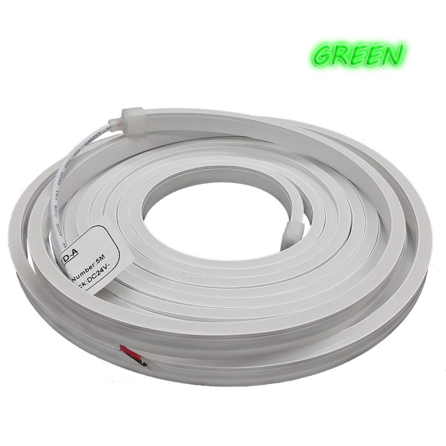 Лед стрічка НЕОН SVL 24В 6x12мм 2835-120-IP65-G-6-24 W16C0TD-A Зелений UA