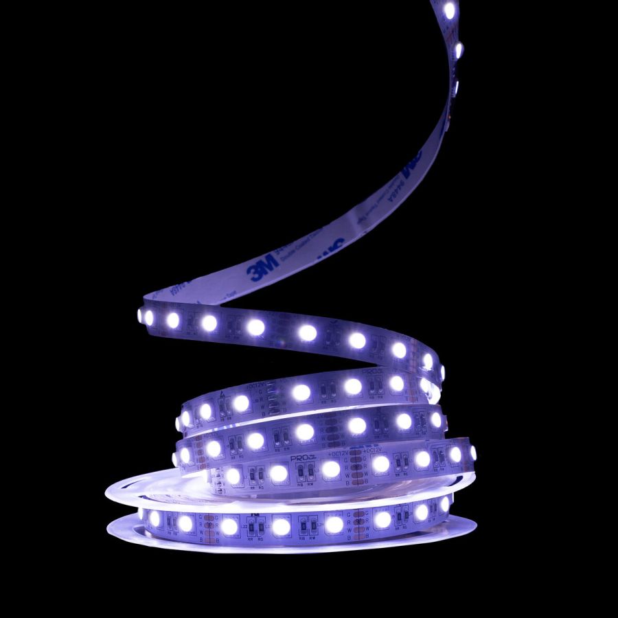 Світлодіодна LED стрічка PROLUM™ 12V; 5050\60; IP20; Series "PRO", RGB + W