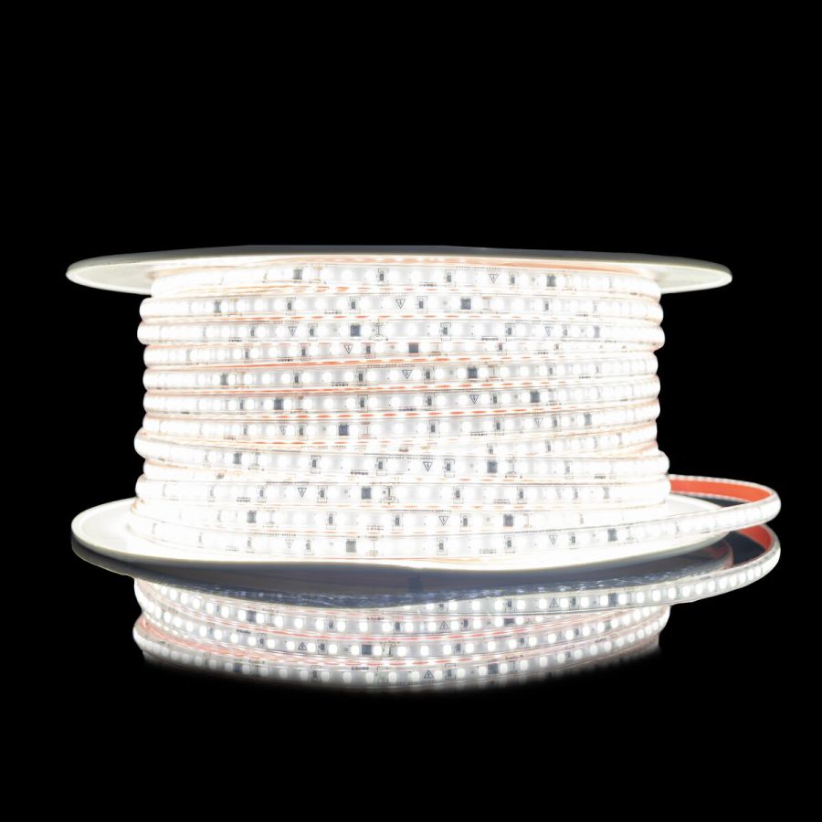 Світлодіодна LED стрічка PROLUM™ 220V; 2835\120; IP67; 9.5ММ; Series "S", Білий (5500-6000К)