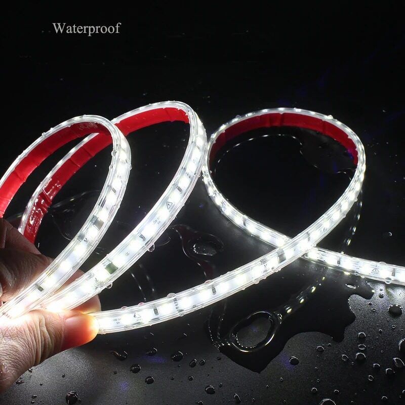 Світлодіодна LED стрічка PROLUM™ 220V; 2835\120; IP67; 9.5ММ; Series "S", Білий (5500-6000К)