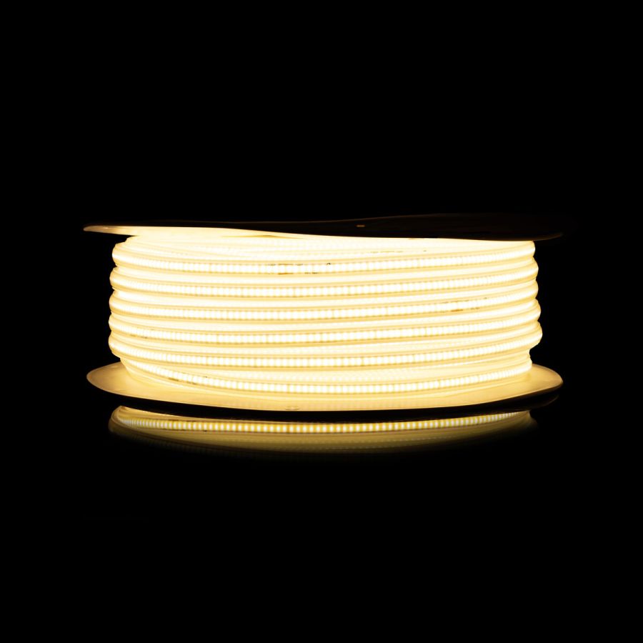 Світлодіодна LED стрічка PROLUM™ 220V; СОВ; 280 LED; IP67; 12 ММ; Series "S", Тепло-Білий (2800-3200K)