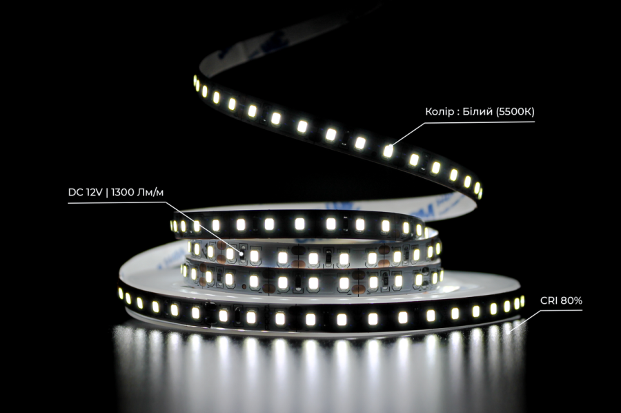 Світлодіодна LED стрічка PROLUM™ 12V; IP20; Series "SG" High Lumen, Білий (5500-6000К)