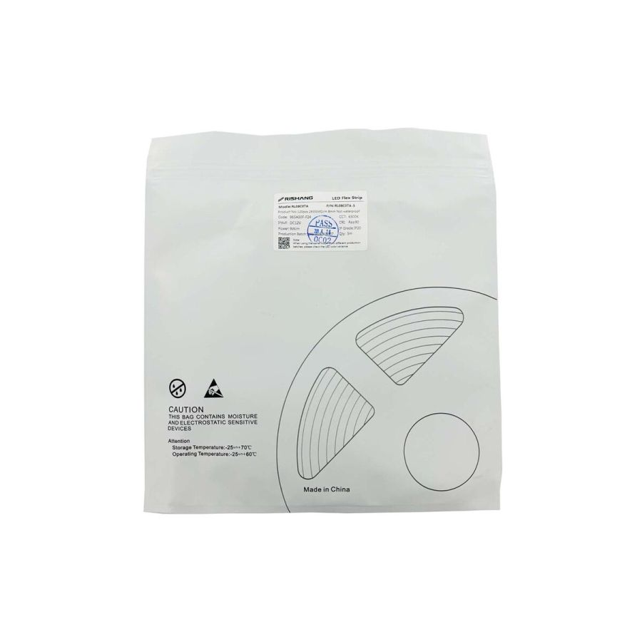 LED лента 12В 2835-120 9Вт 1085Лм RL08C0TA-5 6500K IP20 CRI90