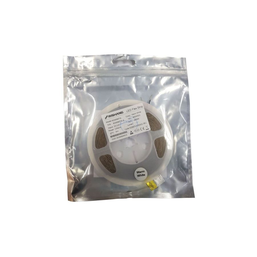 Лед стрічка RISHANG 12В 2835-60 12Вт 1000Lm RD0060TA-A 3000K IP33