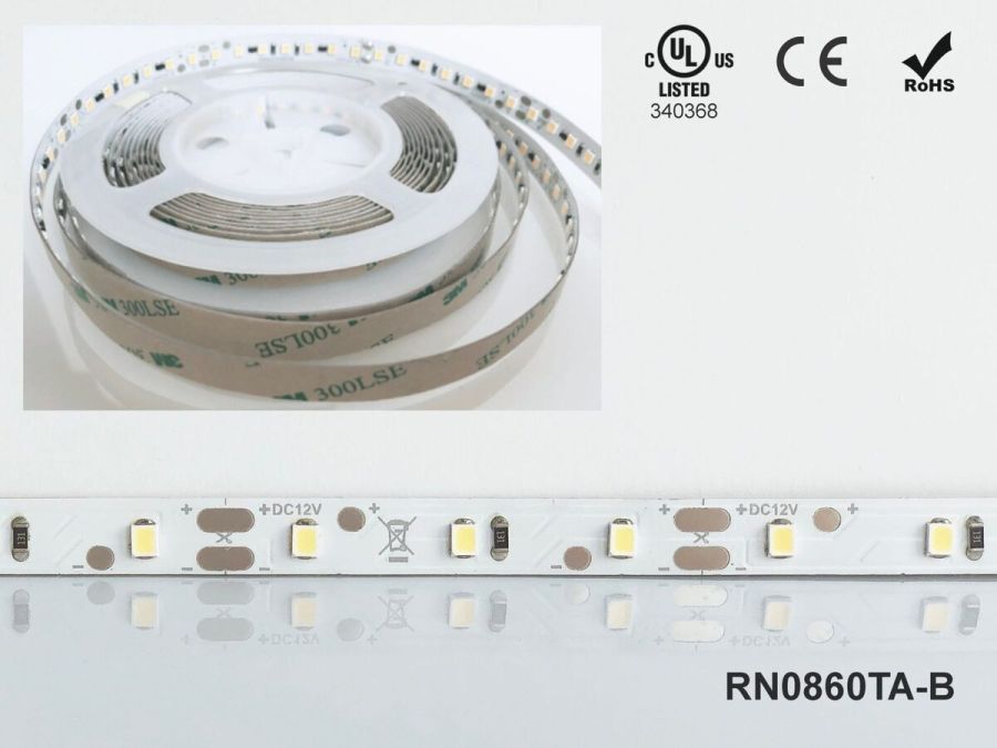 Лед стрічка RISHANG 12В 2835-60 5,5Вт 463Лм RN0860TA-B-WW 3000K IP20