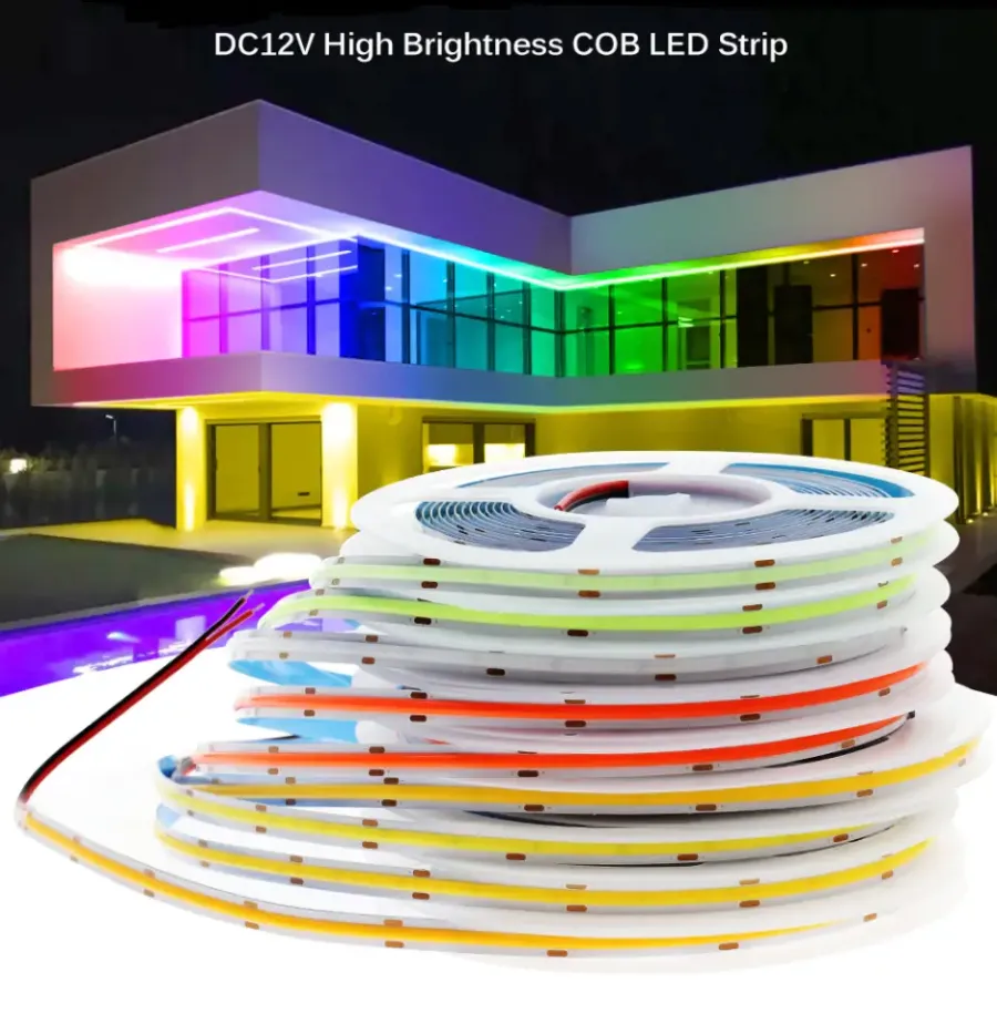 Лед стрічка LED TECH 12В СОВ-320 12Вт COB/FCOB Червоний (RED) IP20