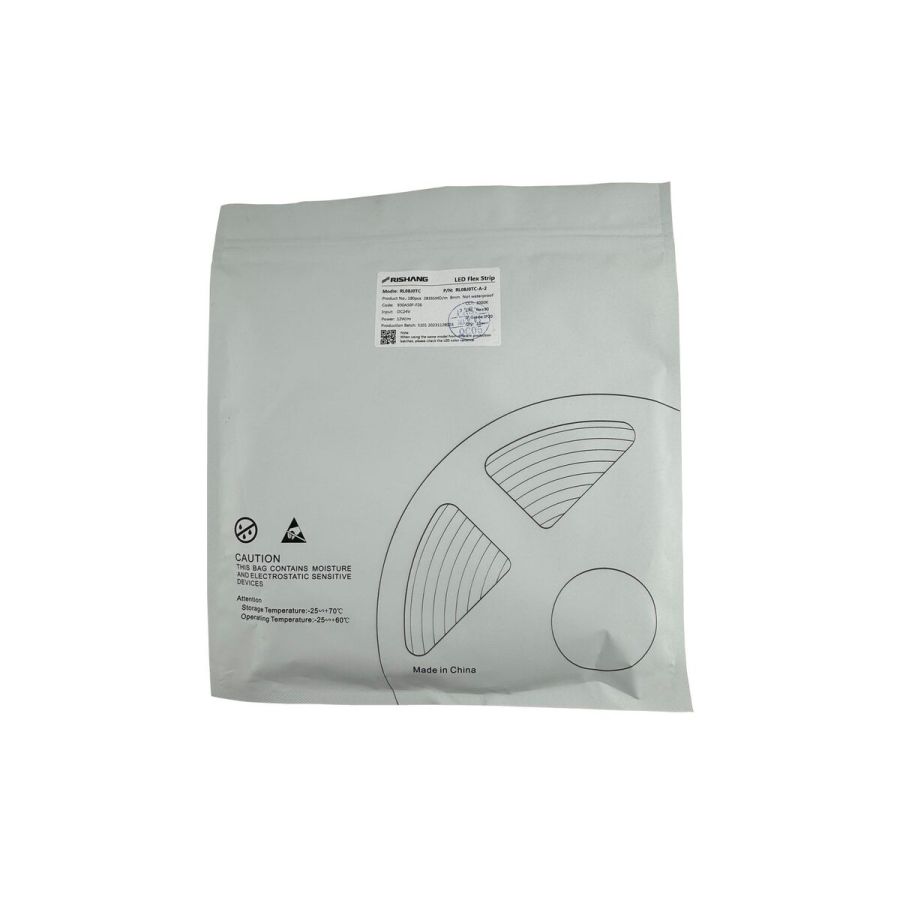 LED лента 24В 2835-180 12Вт 1080Лм RL08J0TC-A-2 3000K IP20 CRI90