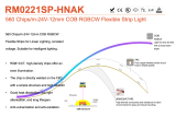 Лед стрічка RISHANG 24В COB-560 15Вт 822Лм RM0221SP-HNAK RGB + CCT WW-CWd від 2700К до 6500К CRI80 IP20