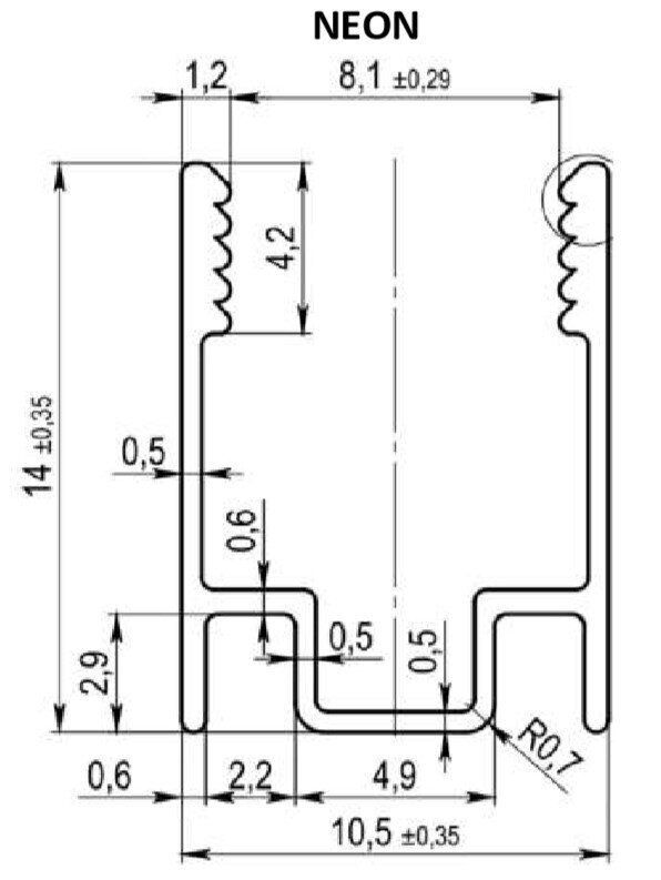 Профіль PROLUM™ для неону 8x16, 2м