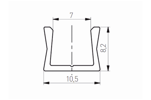 Светодиодный профиль MICRO накладной 3М PA-GLAXMICNK3M-AL