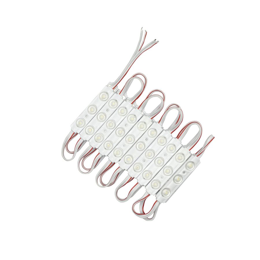 Світлодіодний модуль PROLUM V1, SMD2835, 3LED, 12V, 0.72W, З лінзою, Білий