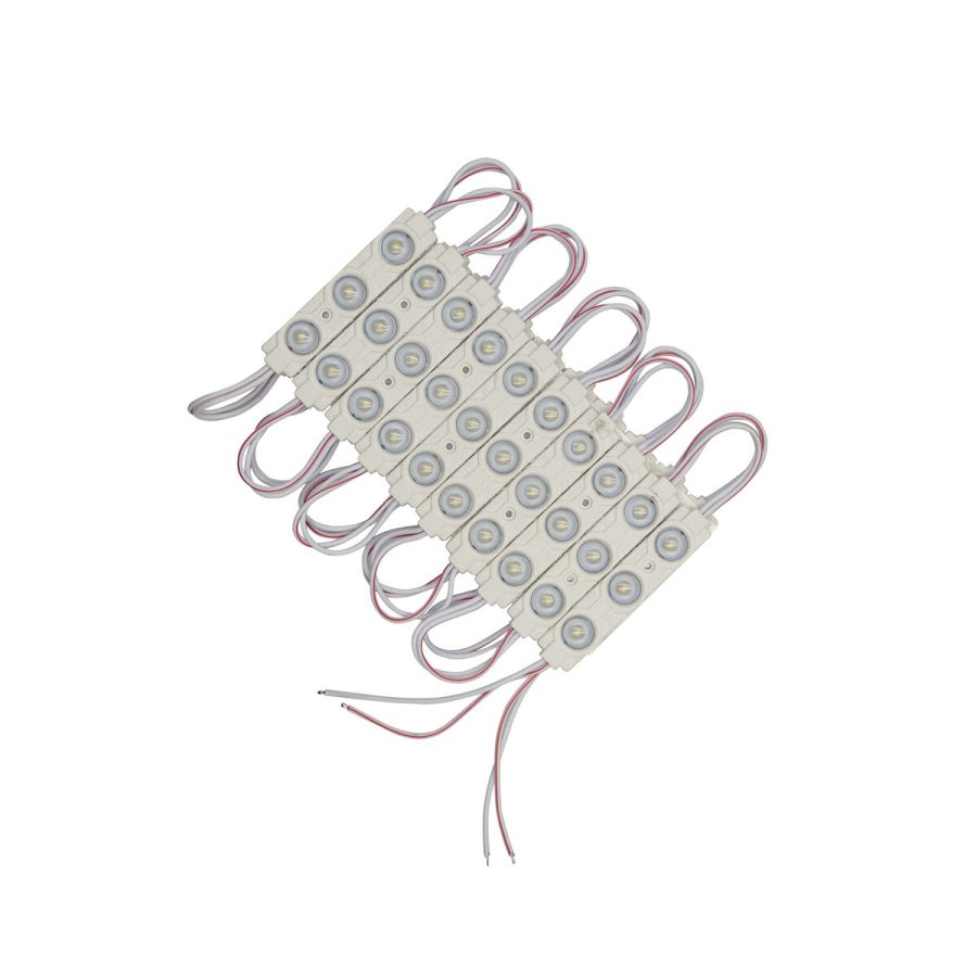 Світлодіодний модуль PROLUM V1, SMD2835, 3LED, 12V, 1W, З лінзою, Білий