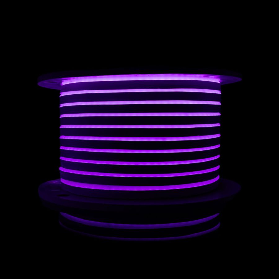 Світлодіодний неон PROLUM™ 8x16, IP68, 12V, Series "LF", Фіолетовий, PRO