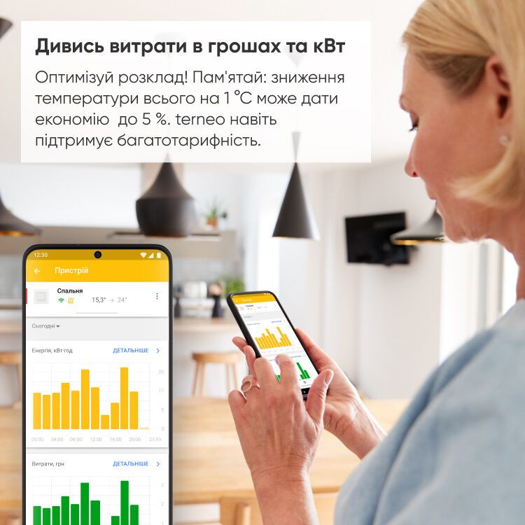 Терморегулятор terneo ax Wi-Fi кнопковий