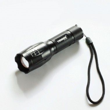 Ліхтарик з акумулятором з функцією ZOOM 10Вт, IP54, чорний