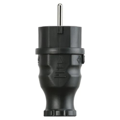 Вилка кабельна SCHUKO 16A 250В 2P+E IP44 IDE Чорний