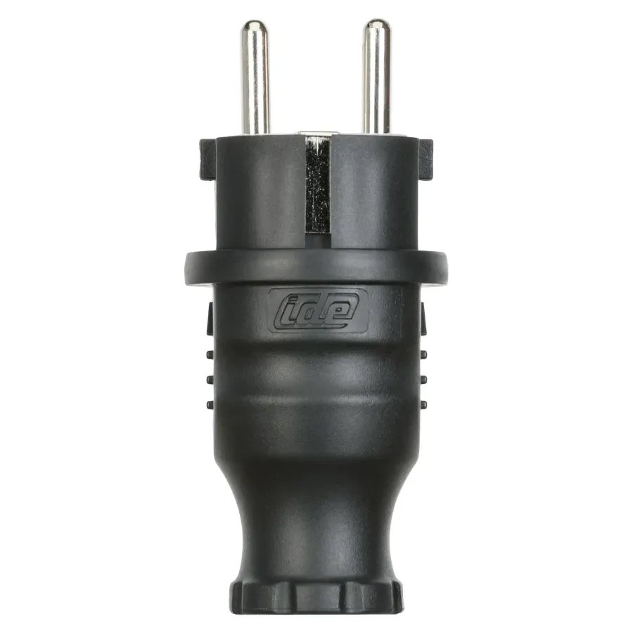Вилка кабельная SCHUKO 16A 250В 2P+E IP44 IDE Черный