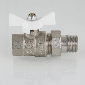 VT.227 Кран шаровый сгон внутренняя-внешняя 3/4" (белая ручка)