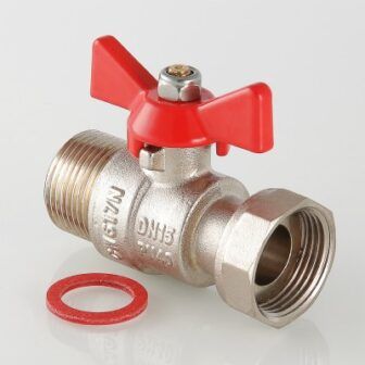 VT.260.N.0606 Кран шаровый с накидной гайкой 1" внутренняя-внешняя