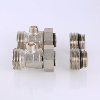 VT.345K.N.05 Вузол для нижнього підключення радіатора (з комплектом адаптерів 1/2"), 3/4хЄврок.
