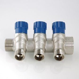 560 Колектор регулюючій зовнішня різьба 2 в. х3/4"х1/2" НІКЕЛЬ