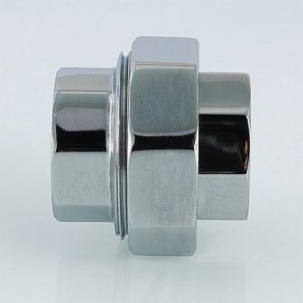 Муфта разъемная 1/2" внутренняя-внутренняя резьба Хром