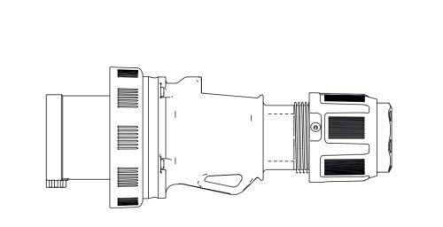 Вилка кабельна Famatel 3P+E, 63A, 400В, IP67
