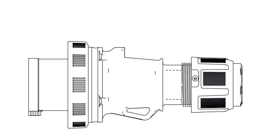 Вилка кабельна Famatel 3P+E+N, 63A, 400В, IP67