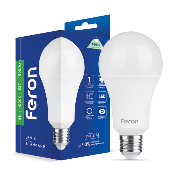 LB-918 18Вт E27 4000K Лед лампа Feron