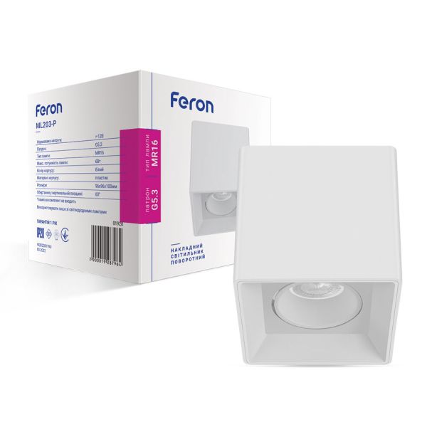 ML203-P білий Накладний світильник Feron