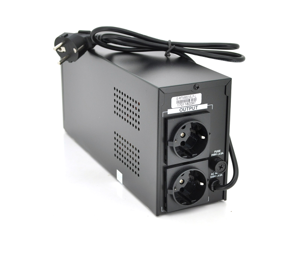 Источник бесперебойного питания (ИБП) Ritar E-RTM850 (510W) ELF-L, LED, AVR, 2st, 2xSCHUKO socket, 1x12V9Ah, metal Case Q4 (370*130*210) 5,8кг (310*85*140)