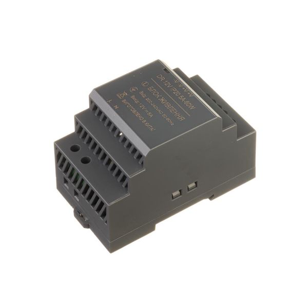 Блок живлення AVT 12В 60Вт 5А IP20 DR на DIN-рейку